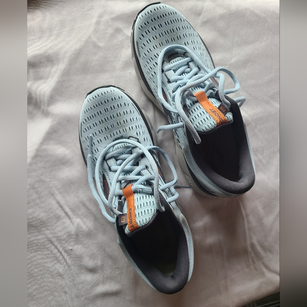 Brooks Ghost 13 Women 8.5 M (B) Baby Blue/orange